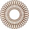 Ekena Millwork Cornelius Wood Fretwork Pierced Ceiling Medallion, Walnut, 38"OD x 14 1/8"ID x 1/4"T CMWP38X0250CRWA - alternate 4